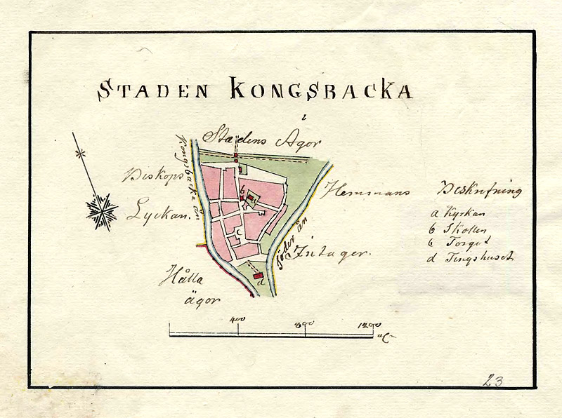 Karta över Kungsbacka