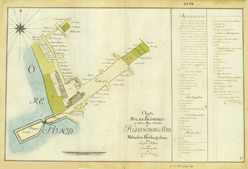 Karta över Helsingborg