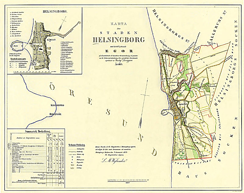 Karta över Helsingborg